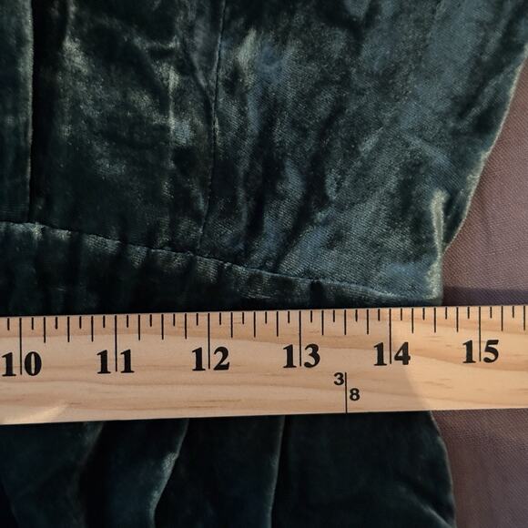 Rachel Antonoff Velvet Jumpsuit Green Flynn Size 10 - Picture 9 of 12